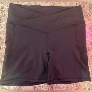 Fabletics Black High-Rise Bike Shorts